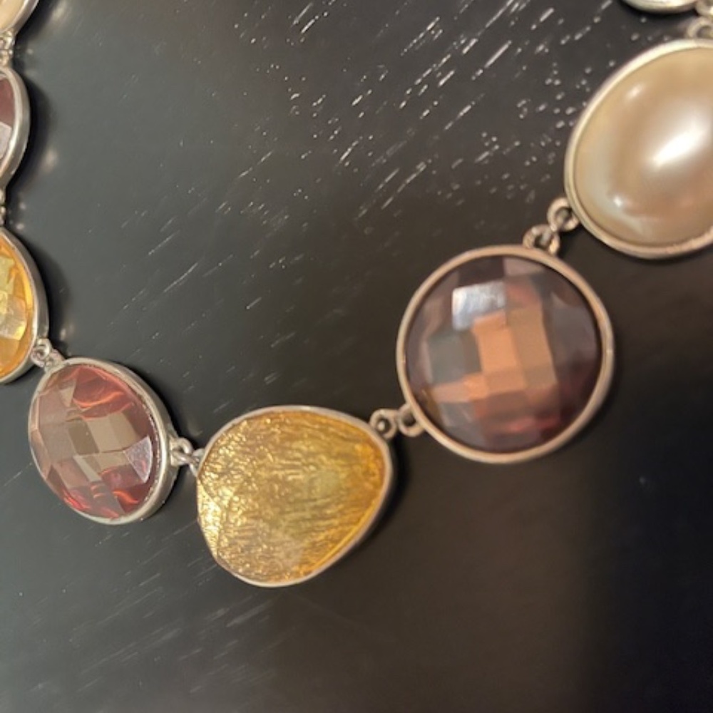 Faux Gemstone Choker Necklace - Picture 7 of 10